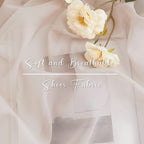 NICETOWN 2 Panels Taupe Sheer Window Scarf Valances W60 x L216, Decorative Soft Voile Textured DIY Bed Canopy Curtains for Party/Wedding/Nursery