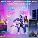 FBZ 100Ft Led Rope Lights, Flexible Neon Lights Control with App/Remote, Multiple Modes, IP65 Outdoor RGB Waterproof, Music Sync Gaming Light Strip for Bedroom Decor