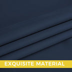 NICETOWN Navy Blue Blackout Draperies Heat Insulated Curtain 95 inch - Extra Long Thermal Insulated Shades for Bedroom, Living Room, Yard, Laundry, Pantry, Garage - 1 Pair, W52 x L95