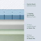 ZINUS 10 Inch Ultra Cooling Gel Memory Foam Mattress, Full, Cool-to-Touch Soft Knit Cover, Pressure Relieving, CertiPUR-US Certified, Mattress in A Box, All-New, Made in USA