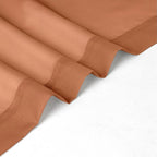 Chyhomenyc Sheer Orange Tier Curtains 24 Inch Length, Small Window Curtains Treatment for Bathroom Living Room Basement, Short Rod Pocket Cafe Curtain, 42W x 24L Inches, 2 Panels
