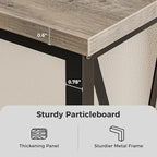 SUPERJARE 70 Inch Console Table with Outlets and USB-C Port, Extra Long Behind Couch Sofa Table with X-Shaped Design, Narrow for Entryway, Living Room, Metal Frame, Wooden Top, Grey Oak
