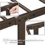 Yaheetech Classic Metal Platform Bed Frame Mattress Foundation with Victorian Style Iron-Art Headboard/Footboard/Under Bed Storage/No Box Spring Needed/Queen Size Bronze
