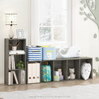 Furinno LUDER Book Shelf, 3-Cube Bookshelf, Bookcase, 9.3" x 12" x 31.5", for Living Room, Bedroom, Home Office, French Oak