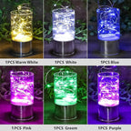 HXWEIYE 6 Pack Multicolor Fairy Lights Battery Operated, 7ft 20LED Mini Fairy String Lights Mason Jar Lights, Waterproof Firefly Starry Lights for DIY Wedding Party Bedroom Patio Christmas Décor