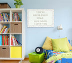 Nursery Rectangular Canvas Banner-Boho Flag Wall Decor for Toddler Boy Girl Kids,Baby Room Above Crib Bedroom Playroom Reading Room Decor-Baby Shower Birthday Christmas Gift-You'll Never Know Dear