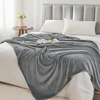 BEDELITE Fleece Blankets Queen Size Grey Throw Blankets for Bed, Luxury Plush Cozy Fuzzy Blanket 90x90 inches, Super Soft Warm Lightweight Throw Blanket All Seasons Suitable