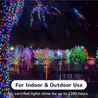 PREXTEX Christmas String Lights with Green Wire - 100 Count, 20 Ft Multicolored Christmas Tree Lights for Xmas Decorations Indoor and Outdoor - Warm Fairy String, Ideal for Patios, Fences, Holidays