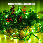 Green Christmas Lights St Patricks Day Decorations 100 Count Incandescent Light UL Certified Connectable Christmas Tree Lights for Indoor Outdoor Xmas, Wedding, Party, Home Decorations