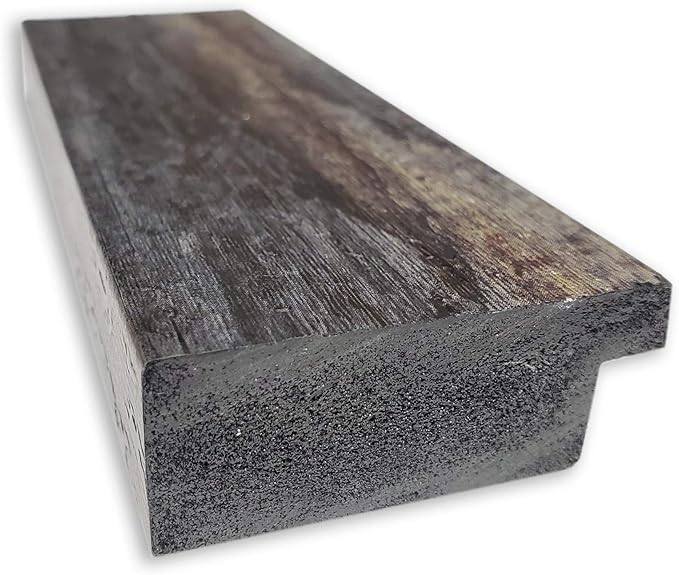 Amanti Art Brown Bathroom Mirror for Over Sink, 23x23 Bark Rustic Char Narrow Square Vanity Mirror, Medium Country Rustic Frame, Hangs Horizonally and Vertically, Bathroom Wall Decor, Beveled Edge