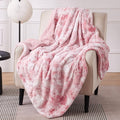 Bedsure GentleSoft Sherpa Fluffy Blanket Twin Size - Fleece Warm and Cozy Throw for Women Gift, Plush & Fuzzy Faux Fur Christmas Blanket for Couch, Sofa, Bed Decor, Tie Dye Design, Pink, 60x80 Inches