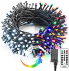 Brizled Color Changing Christmas Lights, 65.67ft 200 LED Cool White & Multicolor Christmas Lights, 11 Modes Remote Dimmable 29V Safe Adapter Outdoor Christmas Tree Lights String for Xmas Party Tree