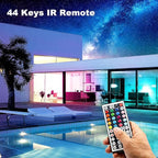 dalattin Led Lights for Bedroom 130ft RGB Led Strip Lights Color Changing Kit with 44 Keys Remote Controller and 24V Power Supply Led Light Strips Indoor Decoration,2 Rolls of 65ft