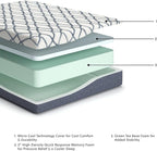 Signature Design by Ashley 10 Inch Chime Elite 2.0 Firm Green Tea Memory Foam Mattress for Cool Sleep and Pressure Relief, California King, Fiberglass Free, Mattress In A Box
