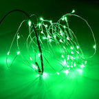 Karlling USB Plug in LED Fairy Lights,5 Packs of 50 LED Bulbs 16 Ft Silver Wire Waterproof Starry String Lights for Bedroom Patio Garden Party Wedding Commercial Lighting (Green)