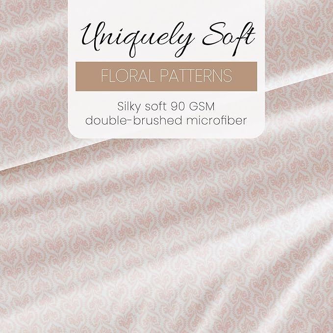 Linen Market 3 Piece Twin Bedding Sheet Set (Pink Classic) - Sleep Better Than Ever with These Ultra-Soft & Cooling Bed Sheets for Your Twin Size Bed - Deep Pocket Fits 16" Mattress