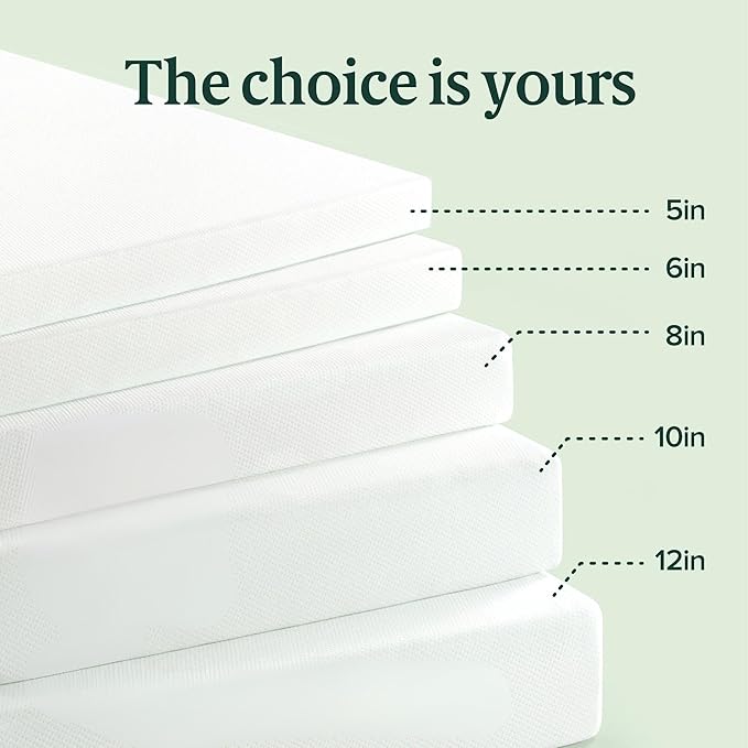 ZINUS 6 Inch 75" x 30" (Narrow Twin) Green Tea Memory Foam Mattress [New Version], Fiberglass free, Medium Firm Feel, Zoned Pressure Relief, Certified Safe Foams & Fabric, Mattress in A Box