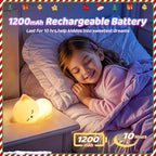 Night Light for Kids,16 Colors Cat Lamp Cute Lamp,Dimmable Baby Night Lights for Nursery,Silicone Rechargeable Nightlight for Kids Room,Kawaii Room Decor,Cat Gifts for Girls Gift for 3-6 Year Old Girl