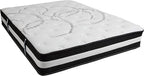 Flash Furniture Capri Comfortable Sleep 12" Hybrid Pocket Spring and Foam Mattress, Foam Pocket Spring Hybrid Mattress for Pressure Relief, Queen