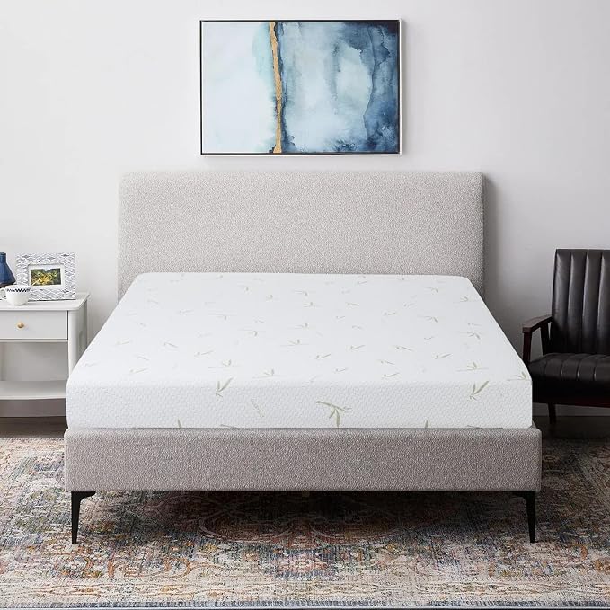 BestMassage | 8 Inch King Mattress | Gel Memory Foam | Medium Firm Feel | White | Bed in a Box, CertiPUR-US Certified | Pressure Relief, Cooling Ventilated Foam | Breathable Knit Cover