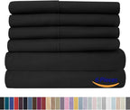 Twin Size Bed Sheets - 4 Piece 1500 Supreme Collection Fine Brushed Microfiber Deep Pocket Twin Sheet Set Bedding - 1 EXTRA PILLOW CASES, GREAT VALUE, Twin, Black