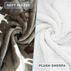 Catalonia Sherpa Wearable Blanket with Sleeves & Foot Pockets for Adult Women Men, Comfy Snuggle Wrap Sleeved Throw Blanket Robe, Gift Idea, Taupe Horse