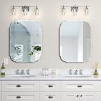 Silver Wall Mirror-Beveled Edge Frameless Mirror for Bathroom, Vanity, Bedroom, Rectangle Mirrors （20X28inch）