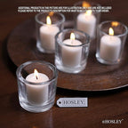 Hosley Unscented White Votive Candles, 72-Pack – Clean-Burning, Long-Lasting 10-12 Hour Burn – Ideal for Weddings, Home Décor, Spa, Events – Bulk Value for Versatile Use
