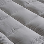 Great Bay Home King Mattress Topper. Thick, Elastic Corner Mattress Protector and Cover. Ultra-Soft Pillowtop Mattress Pad. Fits Mattresses Up to 18" (King, Light Grey)