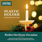 Concordia Supply Candlelight Service Reusable Plastic Candle Holders for Candlesticks - 50 Pcs. Protector for Church Vigils, Memorial, Congregational, & Christmas Eve Candles