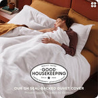 Bedsure Cotton Duvet Cover Set - 100% Cotton Waffle Weave Bright White Duvet Cover Oversized King Size, GentleSoft™ and Breathable Bedding Set for All Season, 3 Pieces, 120"x98"