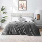 Walensee Sherpa Fleece Blanket (King Size 108”x90” Grey) Plush Throw, Gray Fuzzy Super Soft Reversible Microfiber Flannel Blankets for Couch, Bed, Sofa Ultra Luxurious Warm and Cozy for All Seasons