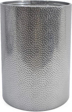 Christopher Knight Home Rache Modern Round Accent Table with Hammered Iron, Silver, 16 in x 16 in x 22.25 in