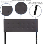 Flash Furniture Lennox Tufted Upholstered Full Size Headboard in Gray Vinyl
