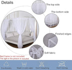 Akiky Princess Canopy Bed Curtains Set Sheer Curtain for Twin Full Queen Size Bed Drapes,8 Panels Canopies with Light,Room Décor(Twin, White)