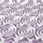 Mellow 3 Inch 5-Zone Memory Foam Mattress Topper, Soothing Lavender Infusion, Dorm Essentials, Full