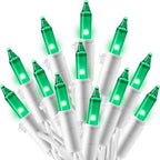 Joiedomi Christmas String Lights Indoor,100 Count Mini Green Light,21.4 FT Lighting Decor for Patio Dorm Classroom Bedroom Holiday Wedding Party Garland Birthday Festival,White Wire