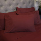 Full Size Bed Sheets - 6 Piece 1500 Supreme Collection Fine Brushed Microfiber Deep Pocket Full Sheet Set Bedding - 2 Extra Pillow Cases, Great Value, Full, Burgundy