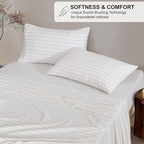 RUVANTI Flannel Sheets King Size - 100% Cotton Brushed King Size Sheets Set - Deep Pockets 16 Inches Bed Sheets - All Seasons Breathable & Extra Soft - Warm & Cozy, 4 Piece, Running Dots