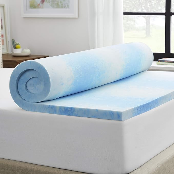 2" SealyChill™ Memory Foam Mattress Topper, Washable Allergen Resistant Cover, Queen (F02-00159-QN0) , White