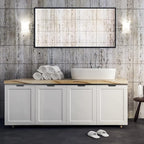 Ravinte Hardware 20 Pack Black Cabinet Handles, 4.75 Inch (120mm) Finger Edge Pulls, 3.75 Inch Hole Center, Finger Pulls for Cabinets
