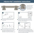 Franklin Brass Adjusta-Pull (5-Pack) Adjustable Drawer Pulls | Fits 1-3/8 to 6-5/16 Inch Hole Centers | Satin Nickel Cabinet Handles| Square Bar P44368-SNM-B