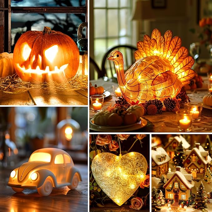 Brightown Accessory Cord with Light Bulb, 6ft UL-Listed White Cord with On/Off Switch for Night Lights, Salt Lamps, Holiday Decorations and Craft Projects