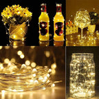 YJFWAL 12 Pack 10ft 30LED Starry String Lights with 8 Modes Timer Function Waterproof Fairy Lights Battery Operated(AAA Batteries Included) for DIY, Wedding, Party, Patio, Garden Decor (Warm White)