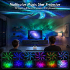 Rossetta Dual Galaxy Projector, Star Projector for Bedroom with Bluetooth Speaker & White Noise, Remote, Timer, Night Light for Kids Room Decor, Party, Birthday & Christmas Gifts for Adults Girls Boys