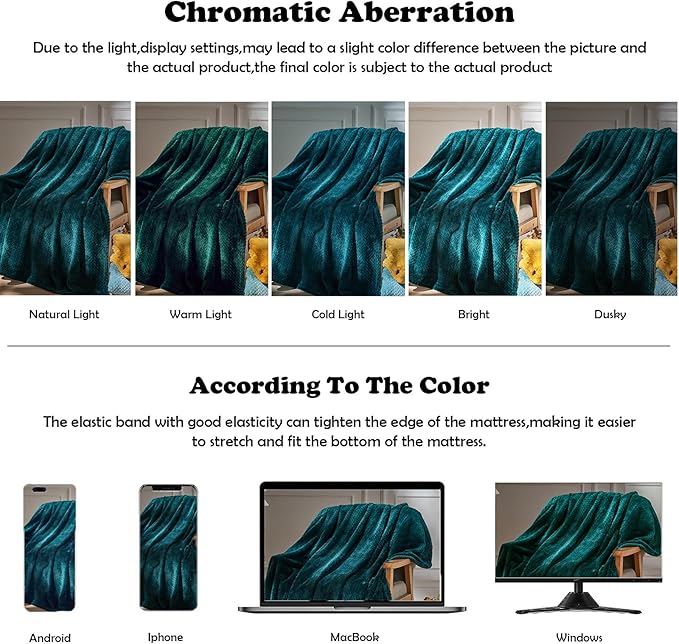 NEWCOSPLAY Super Soft Twin Blanket Dark Teal Premium Silky Flannel Fleece Leaves Pattern Lightweight Bed Blanket All Season Use (Dark Teal, Twin(60"x80"))