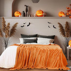 Utopia Bedding Fleece Blanket Queen Size Burnt Orange 300GSM Luxury Fuzzy Soft Anti-Static Microfiber Bed Blanket (90x90 Inch)