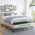 ALDRICH 5 Inch Heavy Duty Metal Box Spring Mattress Foundation 3000lbs Max Weight Capacity/Non-Slip/No Noise/Easy Assembly/Easy Clean Cover,Queen
