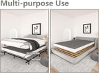 Qingzhou Box Spring King Bed Bases, 5 Inch High Metal King Size Box Spring Only, Heavy Duty Mattress Foundation with Fabric Cover, Easy Assembly, Quiet Noise Free, Non Slip, Black