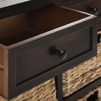 SAFAVIEH American Homes Collection Herman Brown Wicker Basket Storage Unit